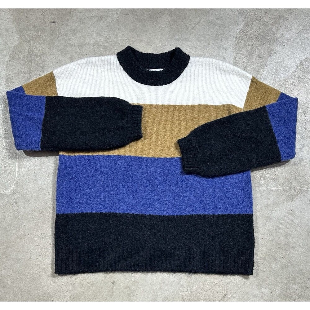 Rails Alpaca Wool Blend Sweater Size Small Sylvie Honeycomb Multi Striped